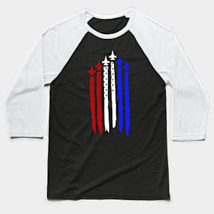 Red White Blue F-16 Baseball T-Shirt